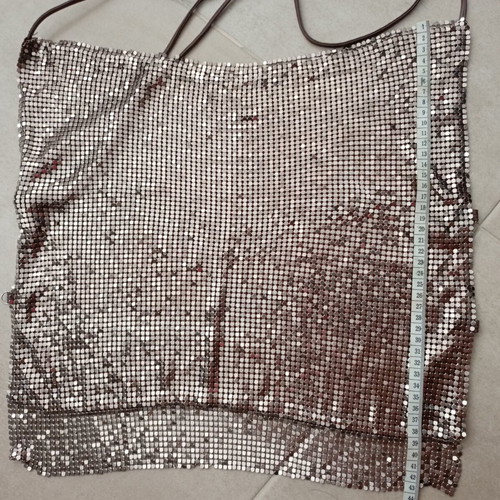 Y2K Ozone Aluminium Mesh Top Like New, Gold, Adjustable Back