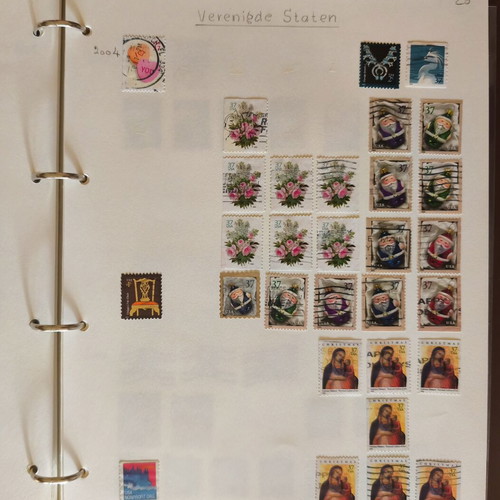 USA stamp collection 2004 used, Christmas and floral themes