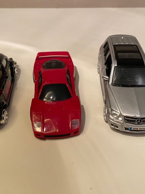 Set of 3 metal toy cars used Porsche, VW, Mercedes