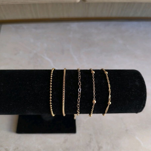 Women's bracelets new, pack of 6, gold