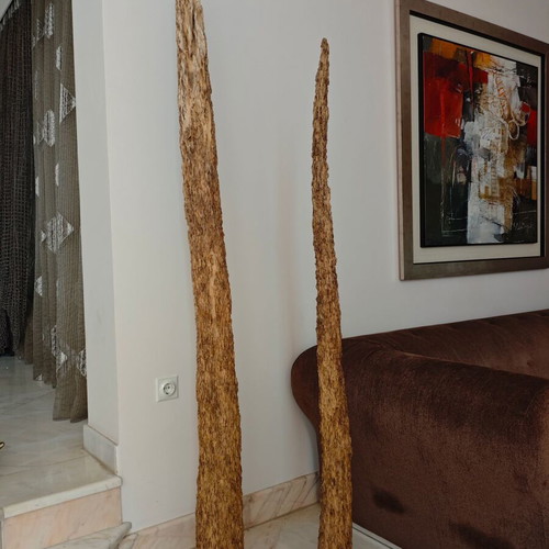 Driftwood Art Sculptures set of 2 like new, natural design
