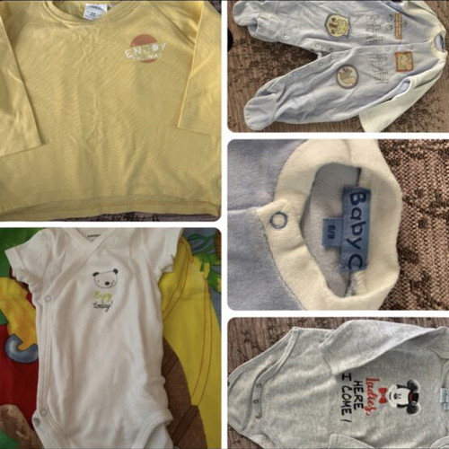 Baby clothing set like new with accessories 0-6 months