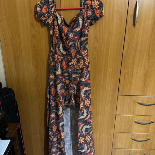 Dress with shorts new, gray and orange, size M