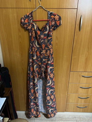 Dress with shorts new, gray and orange, size M