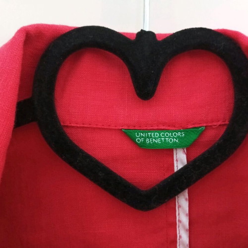 Benetton linen jacket like new, red, size XXL