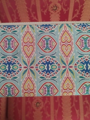 Long continental wallet used, colorful summer style