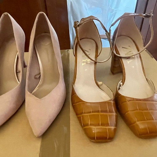 Zara and Stradivarius branded high heels size 37 like new, 2 pairs