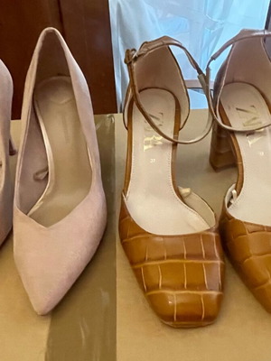 Επώνυμα Παπούτσια Γόβες Zara και Stradivarius Νο 37 σαν καινούργια, 2 ζευγάρια