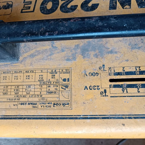 Decà Titan Three-Phase Welding Machine used