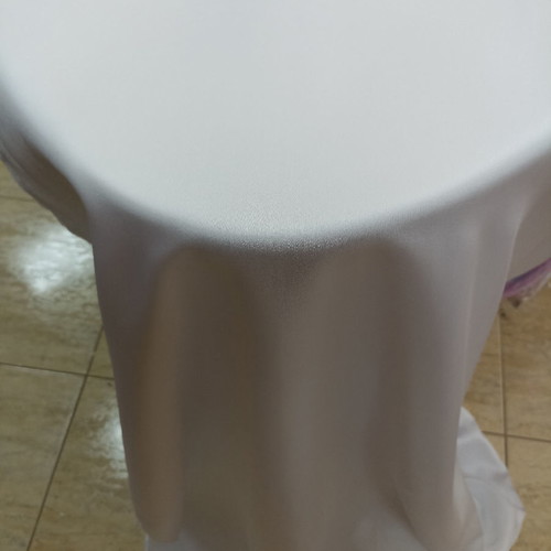 Italian satin fabric new, white, double-sided finish