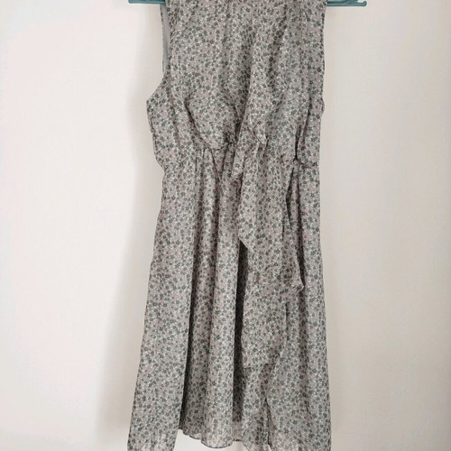 Dress S/M used with grey and pink flowers, short