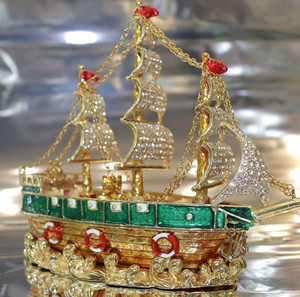 Faberge διακοσμητικό καράβι 100% χειροποίητο