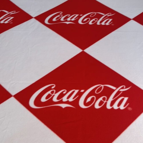Coca Cola fleece blanket new with gift bag