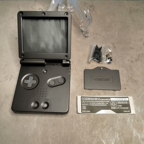 GBA SP Shell black new aftermarket with screws and buttons