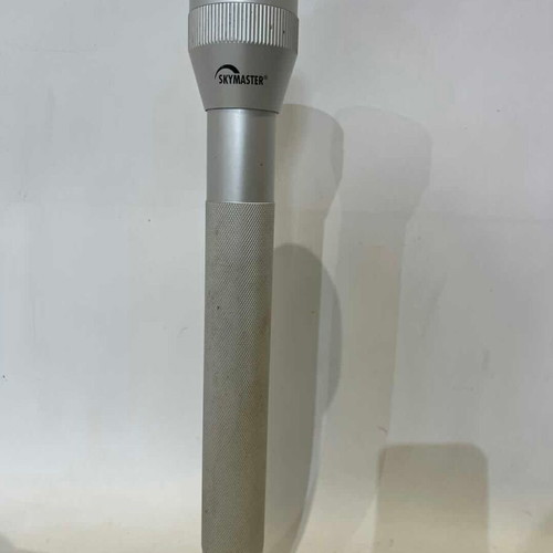 Skymaster metal flashlight 36.5cm used, silver color