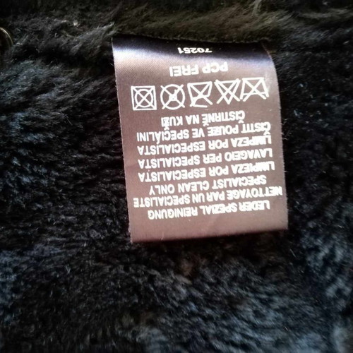 Jacket suede black with inner fur used, genuine leather