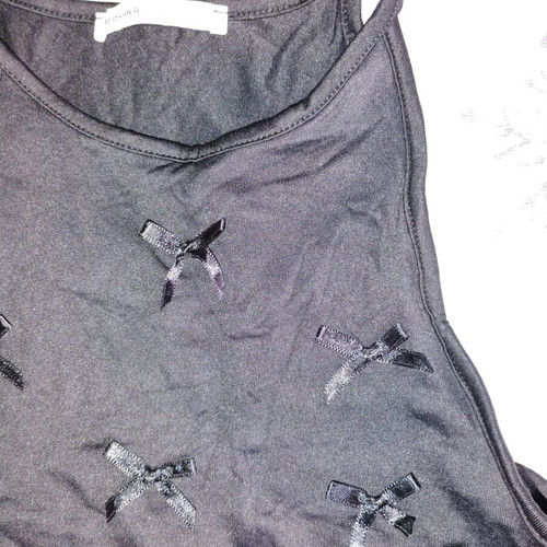 Halter top with bows black, new Bershka