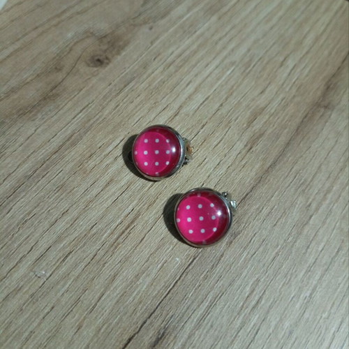 Children's earrings with clip like new, pink