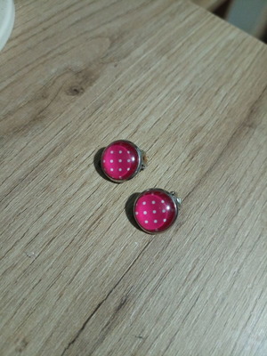 Children's earrings with clip like new, pink