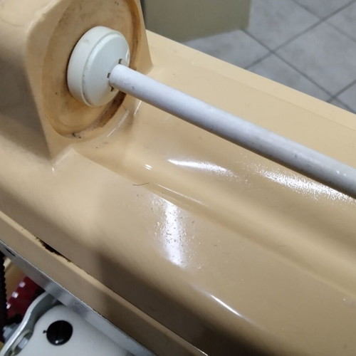Singer sewing machine used, portable with frame damages