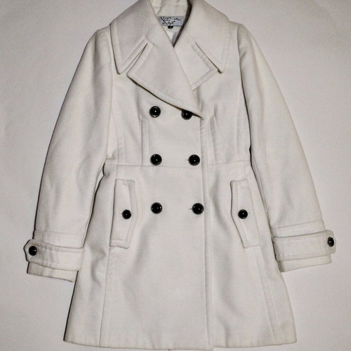 Virgin Prunes by Mikro women's coat used, white, size S