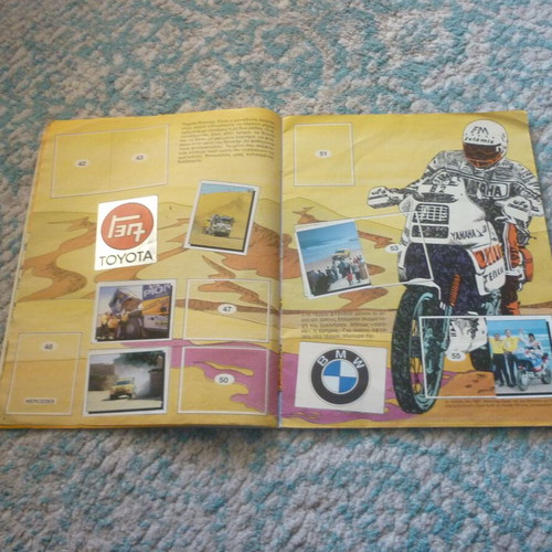 Motor Adventures Panini World Rally sticker album used