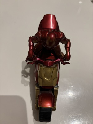 Iron Man toy motorcycle like new with side weapons