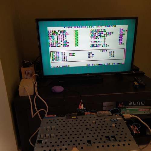 Commodore 128 motherboard used, fully functional