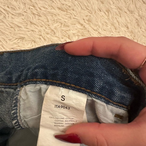 Denim skirt with zipper like new, blue, size S