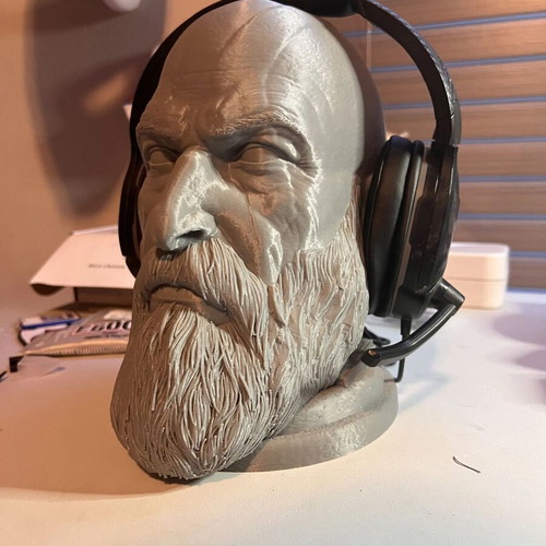 God of War Kratos Head headphone stand made to order