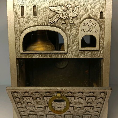 Vintage Russian Soviet Union USSR Valdai Bells Bronze cigarette case used