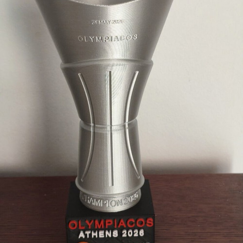 Euroleague Olympiacos 2026 Trophy replica, handmade