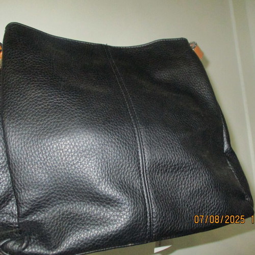 Dream River women's shoulder bag PVC new, black and orange