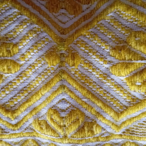 Vintage loom blanket throw used