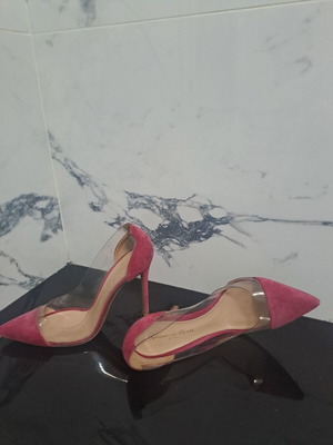 Gianvito Rossi plexi γόβες 38 σαν καινούργιο, ροζ