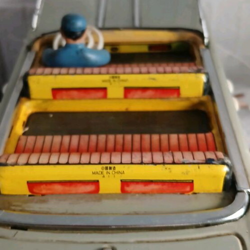 Vintage car tin toy convertible 1960 used