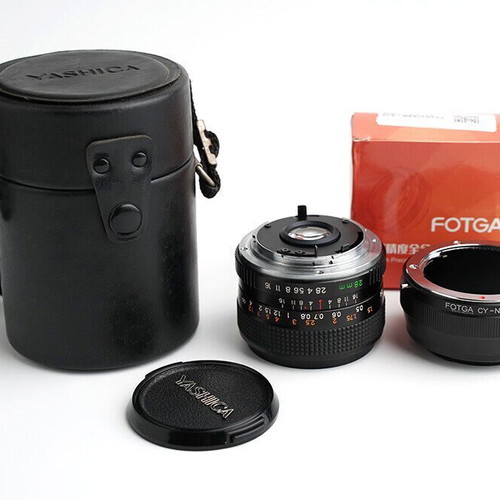 Yashica ML 28mm f/2.8 lens used with new CY-NEX adapter