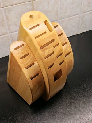Tupperware βάση μαχαιριών Chef Series Deluxe 19 θέσεων καινούργια, ξύλινη