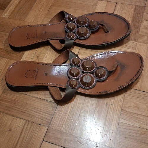 Brown sandals like new, size 41, platform style