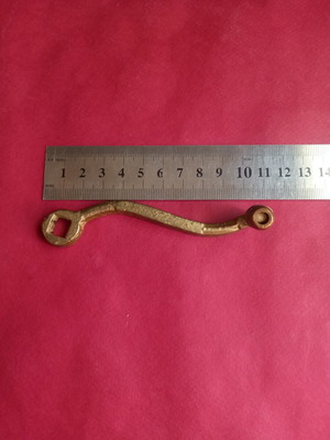 Brass key for old grinding mill