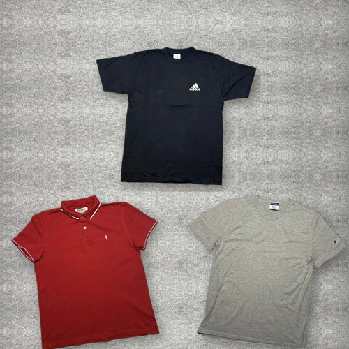 Adidas Champion polo bundle 3 summer t-shirts used, black grey red