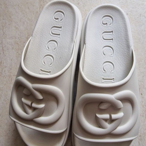 Gucci sliders, white, size 39