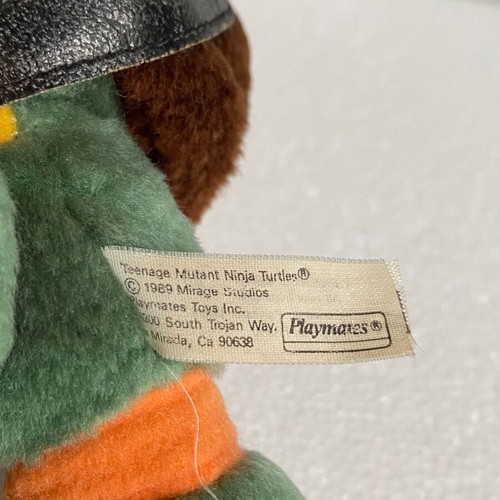 Teenage Mutant Ninja Turtles Michelangelo plush toy 1989 used