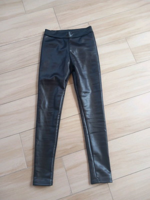 Leather leggings with inner lining small