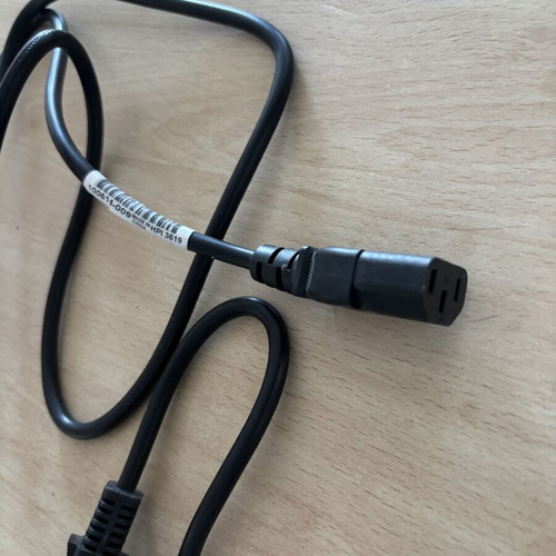 Power cord used with Schuko plug and IEC socket for computers and printers