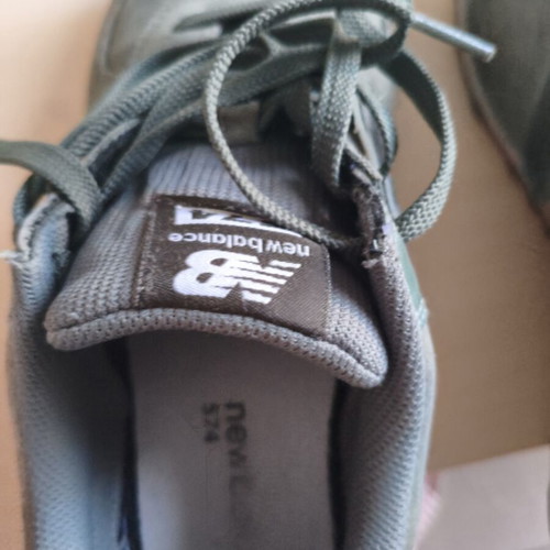 New Balance 574 sneakers used, size 44, khaki with gum sole