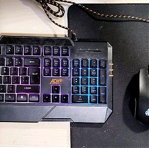 Gaming RGB πληκτρολόγιο + ποντίκι + mousepad