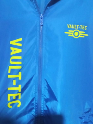 Jacket Fallout Vault-Tec καινούργιο αντιανεμικό μπλε και κίτρινο