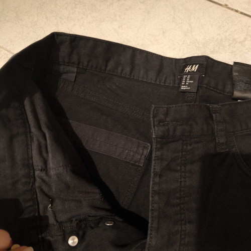 H&M Black Men's Pants Medium Used