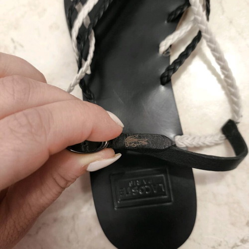 Lacoste women's sandals used, size 38, black with white details